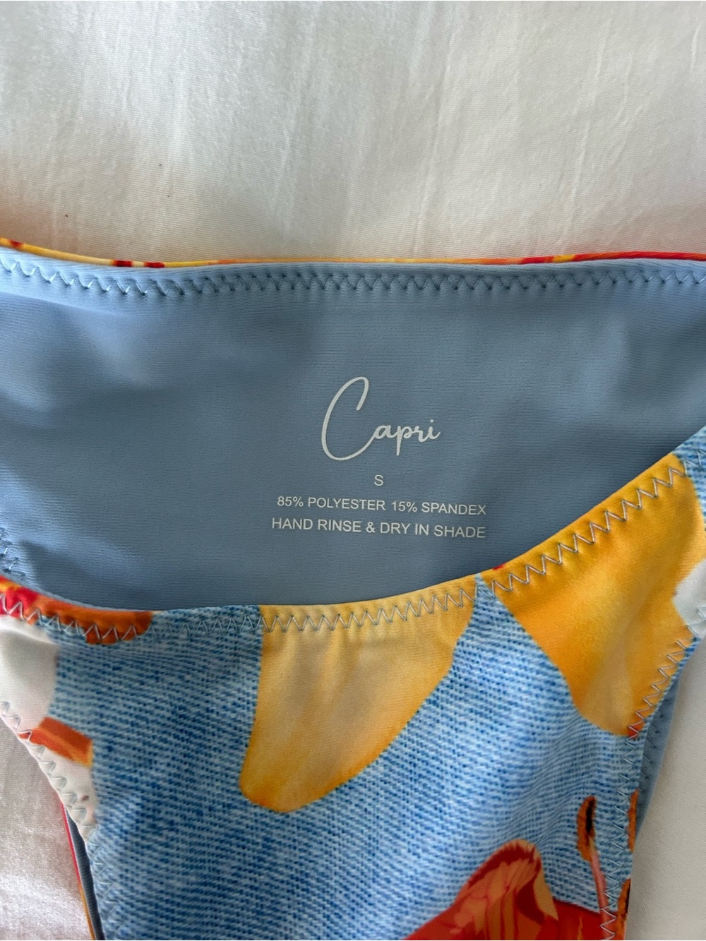 CapriBlue Floral Tie-Side Bikini Bottom size small - Picture 2 of 4